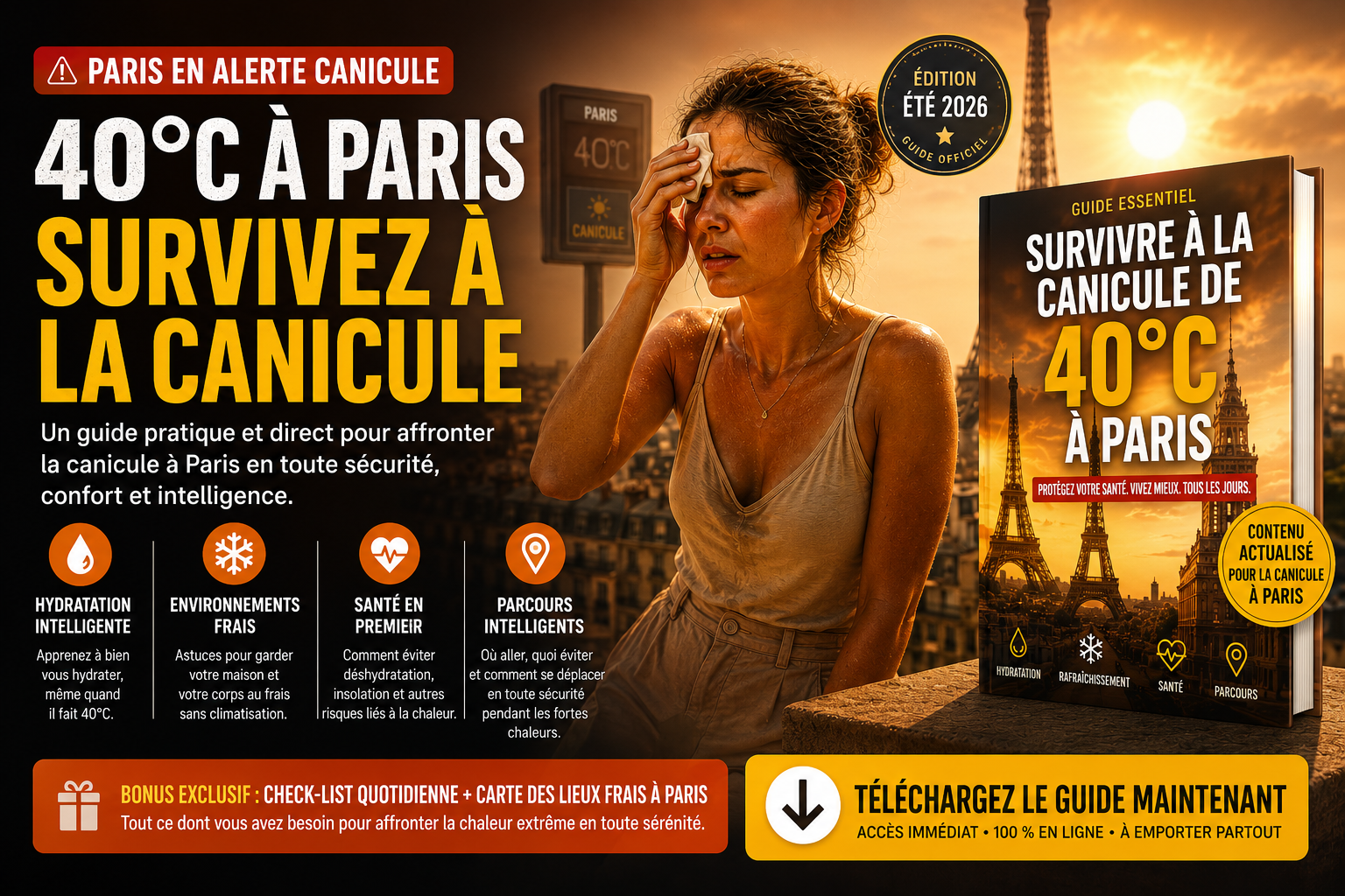 Guide Survivre à la Canicule de 40°C à Paris