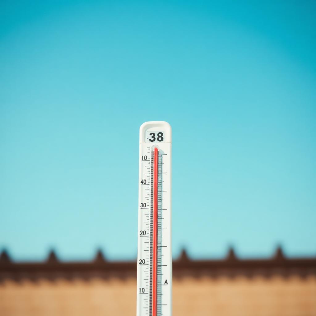 Thermomètre affichant une température élevée